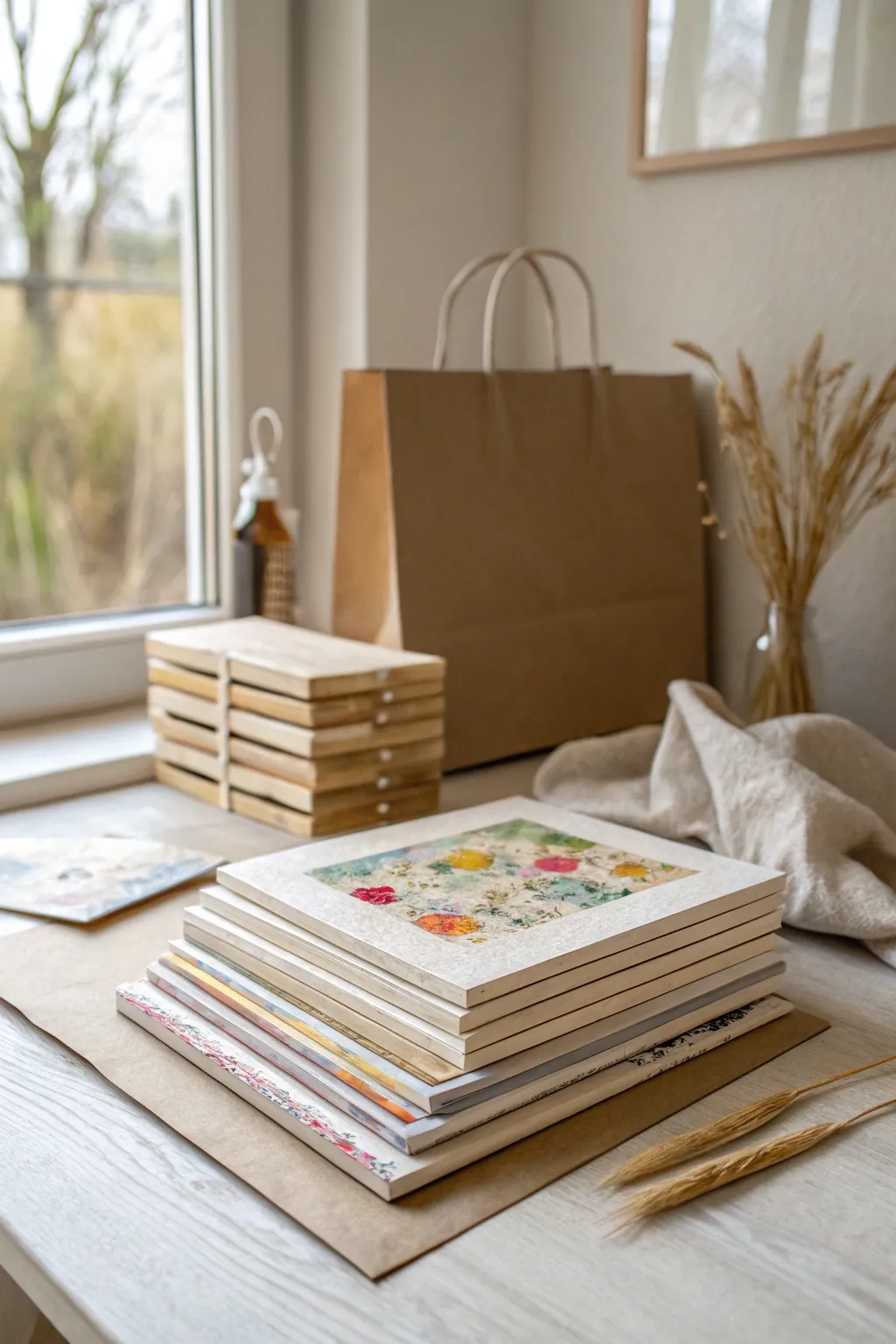 Easy take-home drying stack with simple carry supplies for a stress-free kids paint party