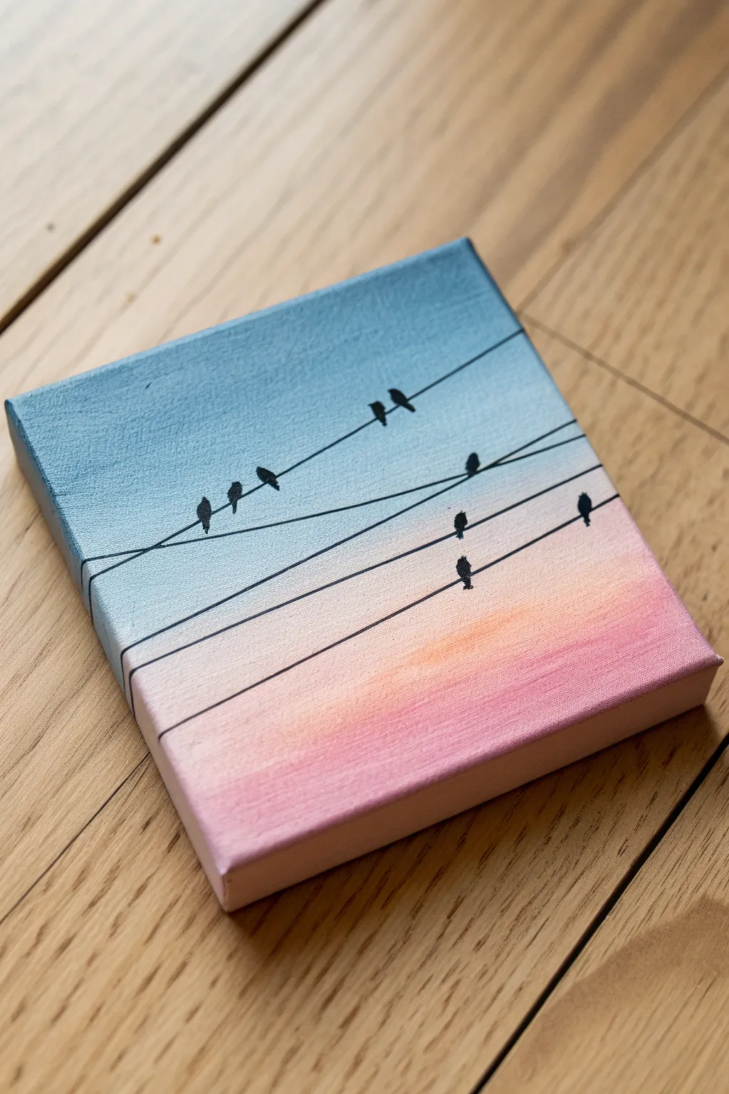 Capture the evening calm with this simple, dreamy twilight mini art.