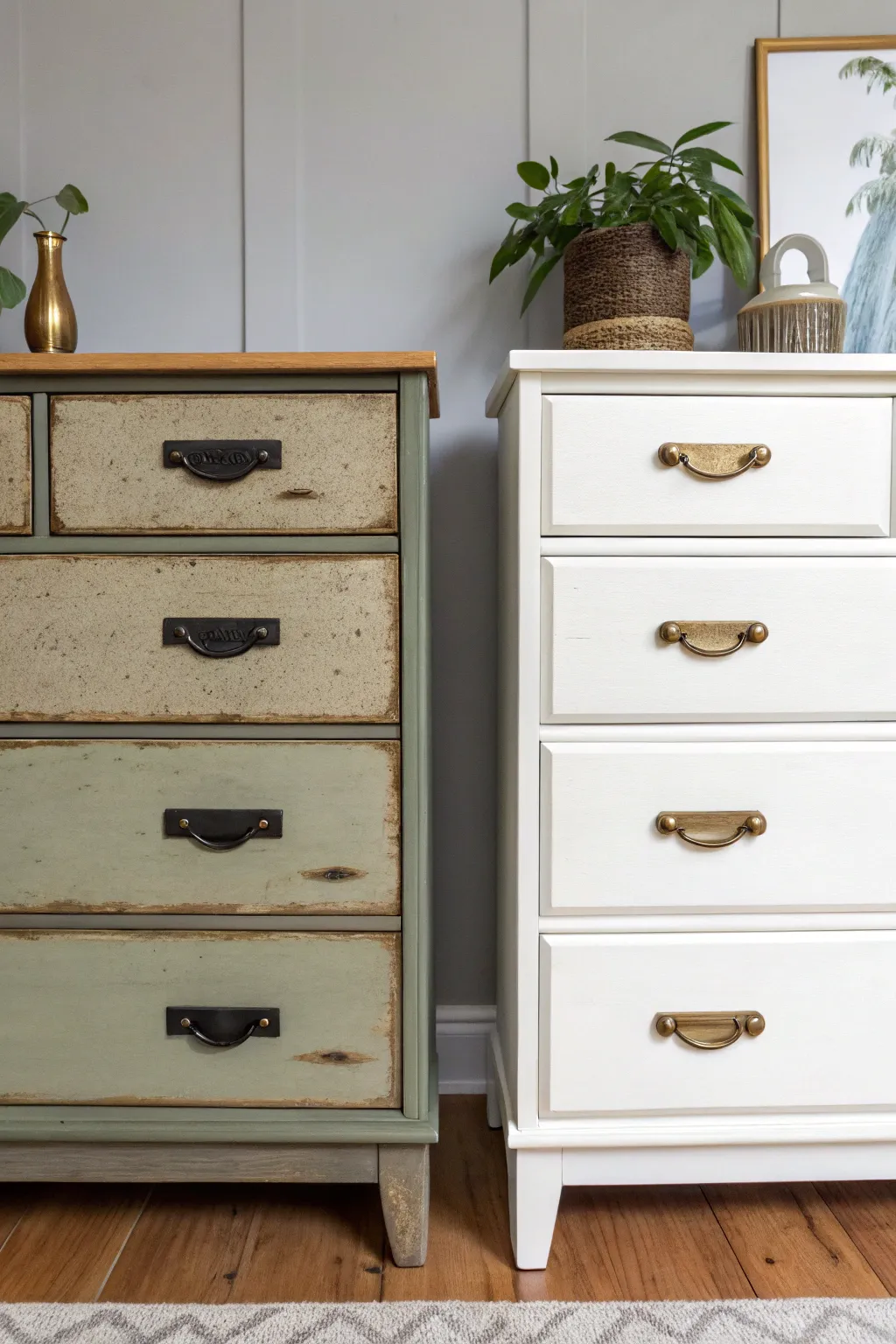 Swap the pulls: see how new brass hardware instantly elevates a freshly painted dresser.