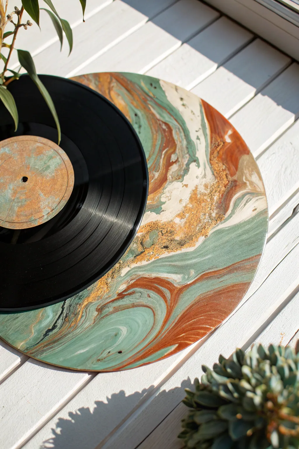 Transform vintage vinyl into mesmerizing abstract art using fluid acrylic pouring techniques.
