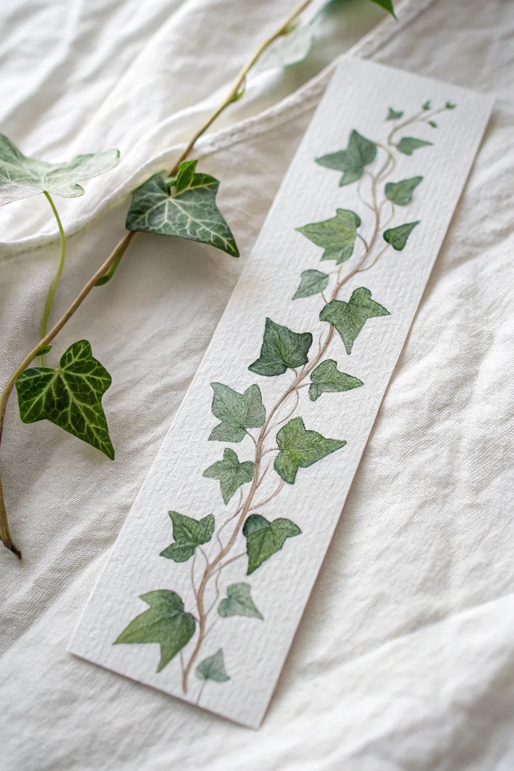 Frame your page with delicate ivy vines for a touch of natural botanical beauty.