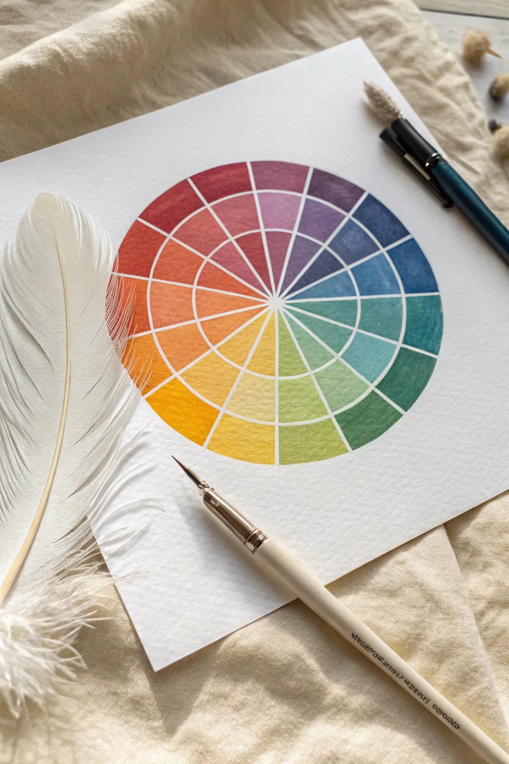 Smooth marker gradient color wheel with flawless transitions and a satisfying blended segment close-up