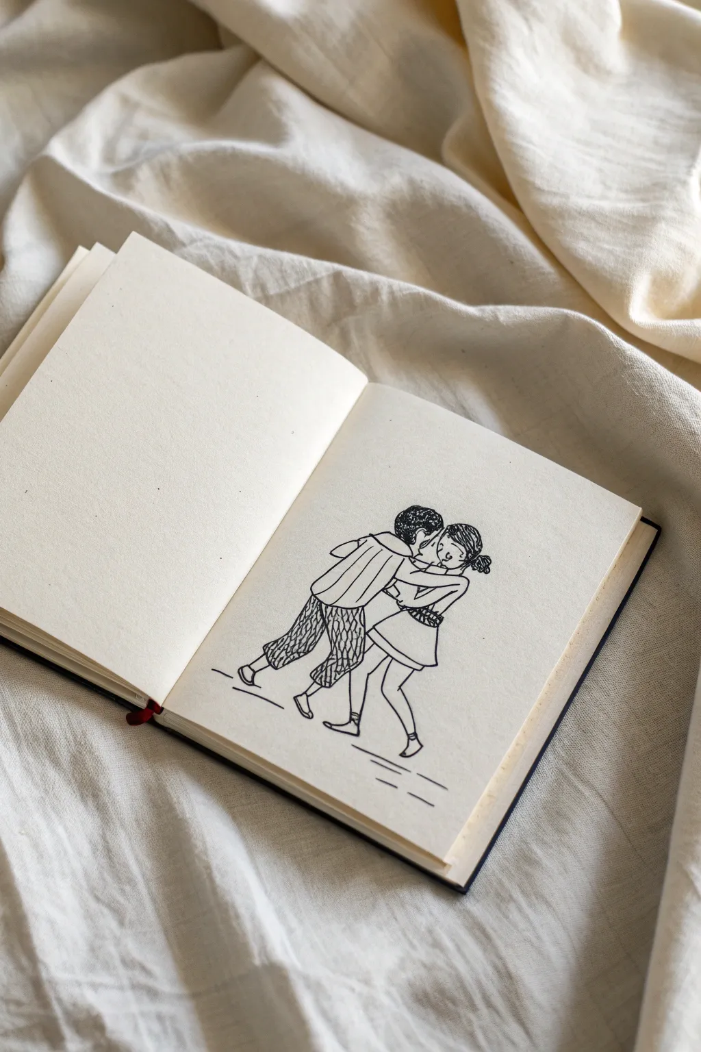 Playful lift pose line art inspiration, minimalist and sweet for your next couples sketch