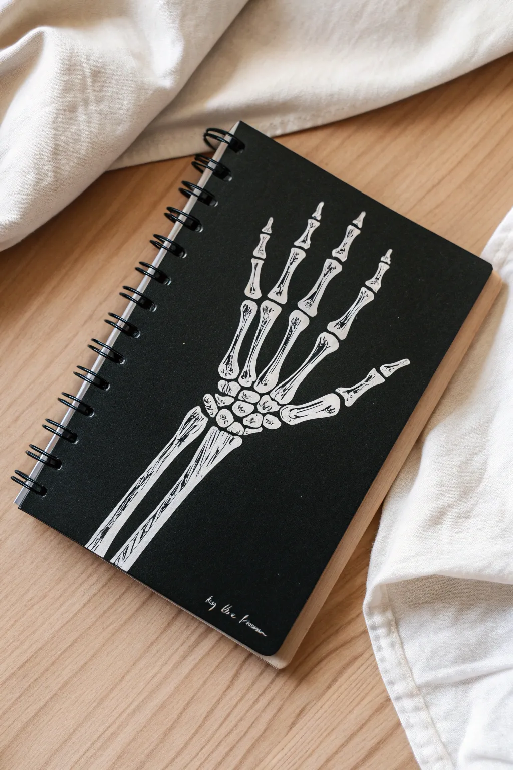 Dark anime sketch idea: a hand fading into a bright skeletal form against deep black shadow.