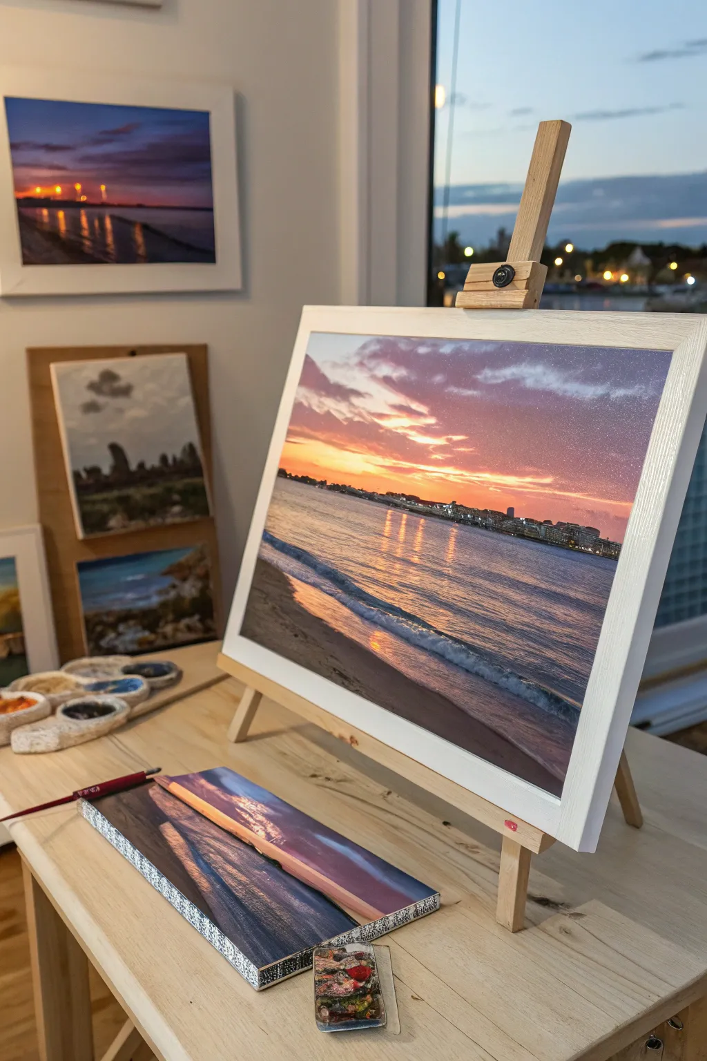 Paint the same scene, swap canvases mid-way, and finish with your partners surprise details.