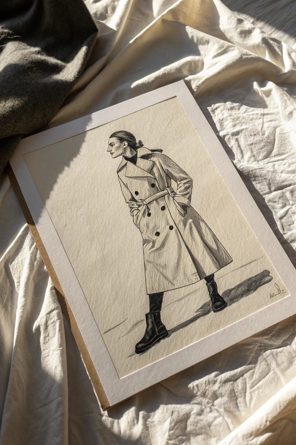 Master the art of drapery: let fabric tension reveal the figure pose underneath.