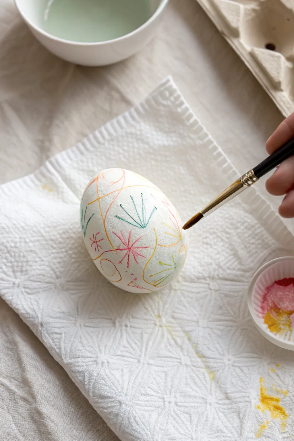 Marker magic: watch toddler scribbles bloom into dreamy tie-dye paper towel Easter eggs