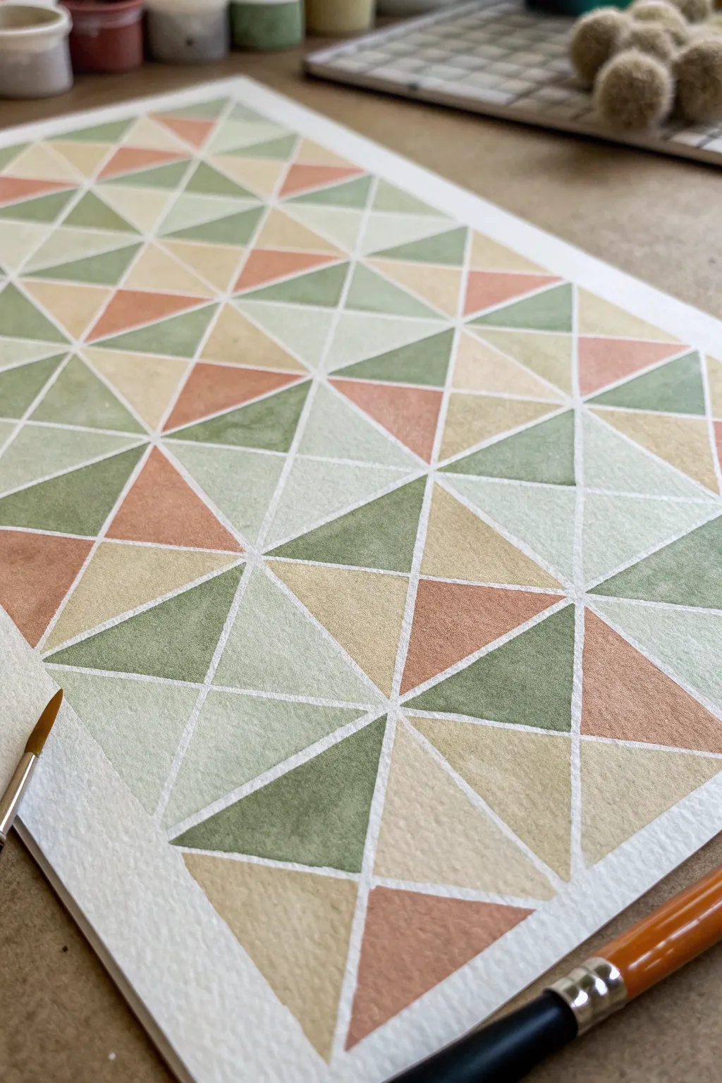 Diamond argyle made easy: crisp taped lines, two tones and one accent diamond close-up.