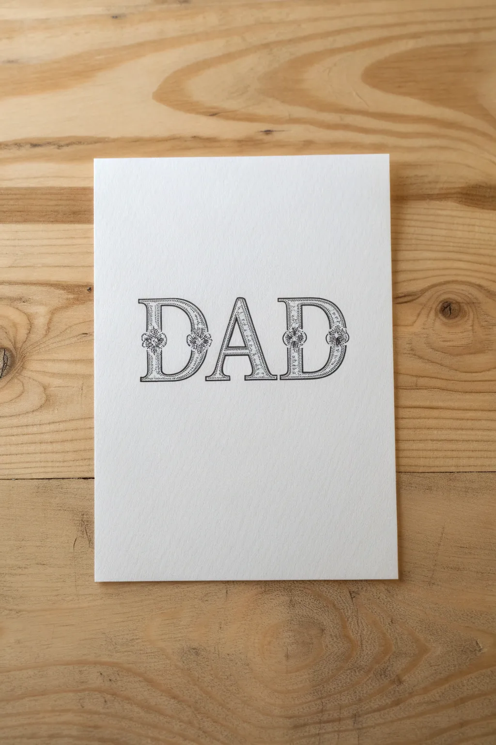 Turn tools into typography with this creative and minimalist Father's Day card idea.