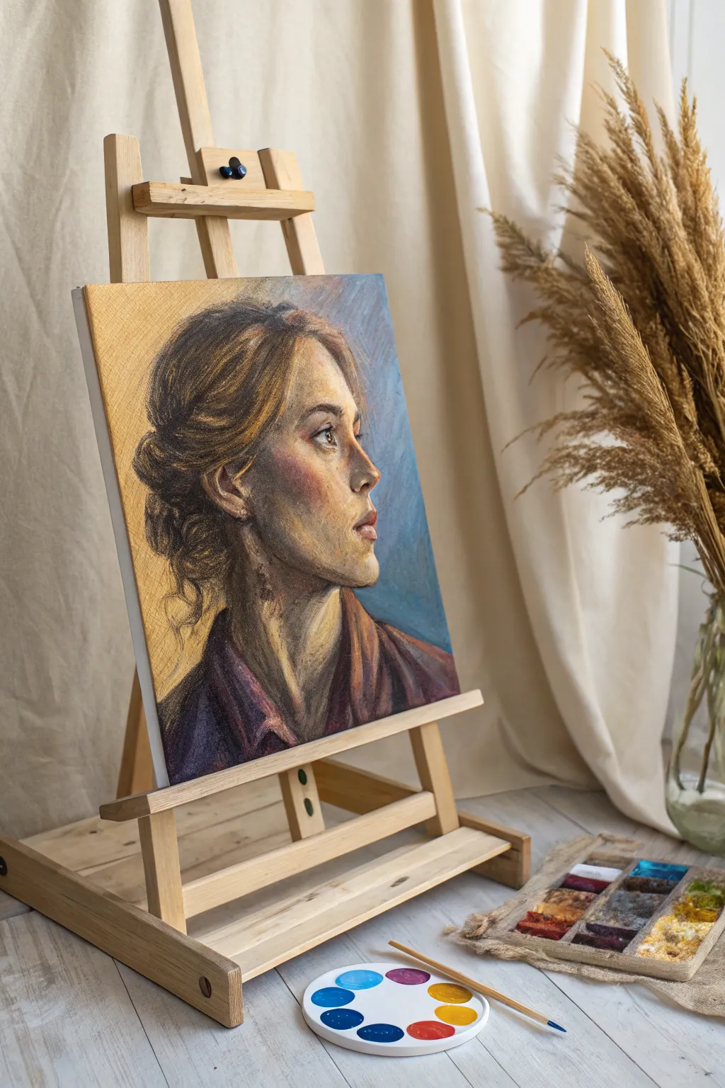 Warm light, cool shadows: a minimalist portrait study that makes color temperature pop.