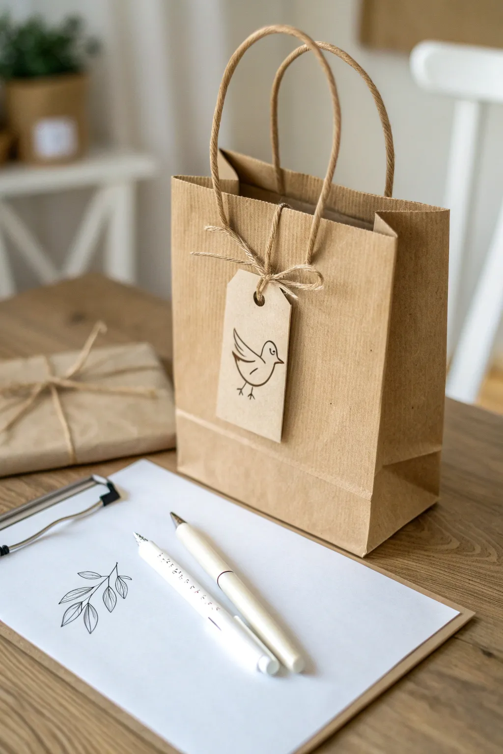 An early bird door prize bag that looks calm and curated at the check in table, ready to gift.