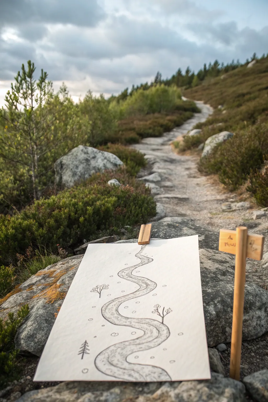 Draw a winding path through storms and sunshine to map your mental health journey, one step at a time.
