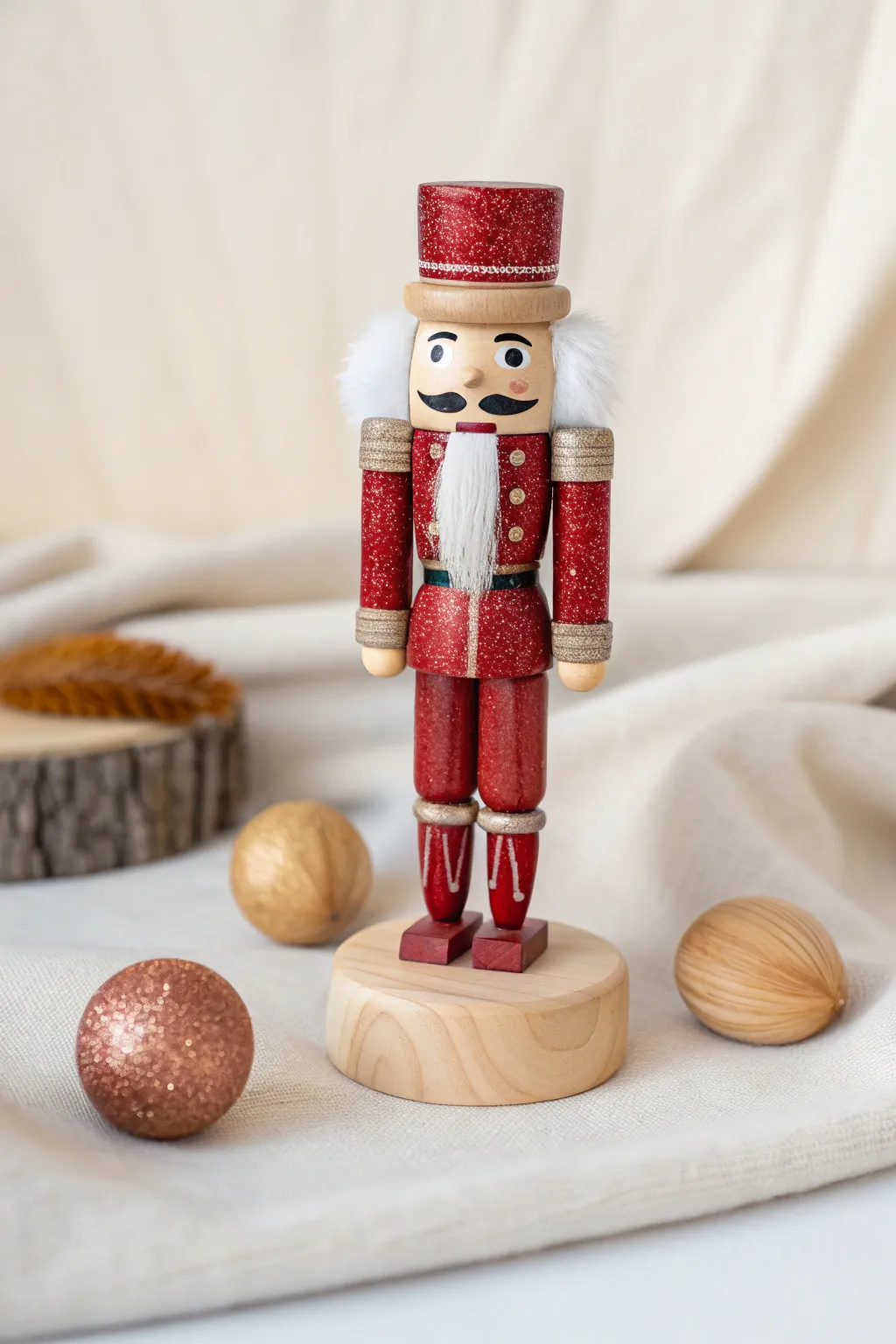 Add magic with texture! This red glitter overlay creates a stunning, festive finish.