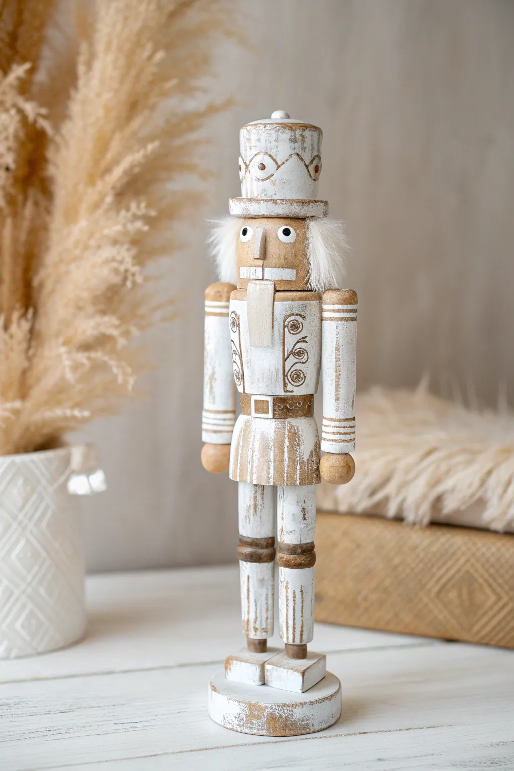 Create a cozy Scandi vibe this Christmas with a simple rustic white-washed finish.