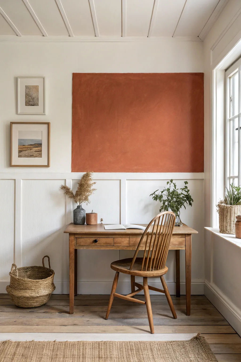 Paint a simple Zoom wall panel for an instant calm, professional backdrop with Scandinavian warmth.