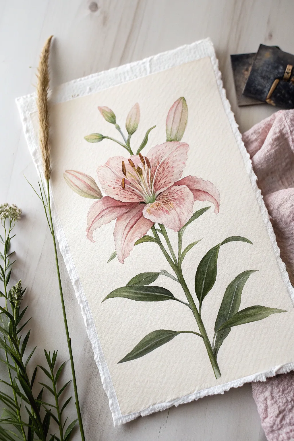 Paint her birth month bloom with a hidden tiny couple at the stem for a sweet surprise.