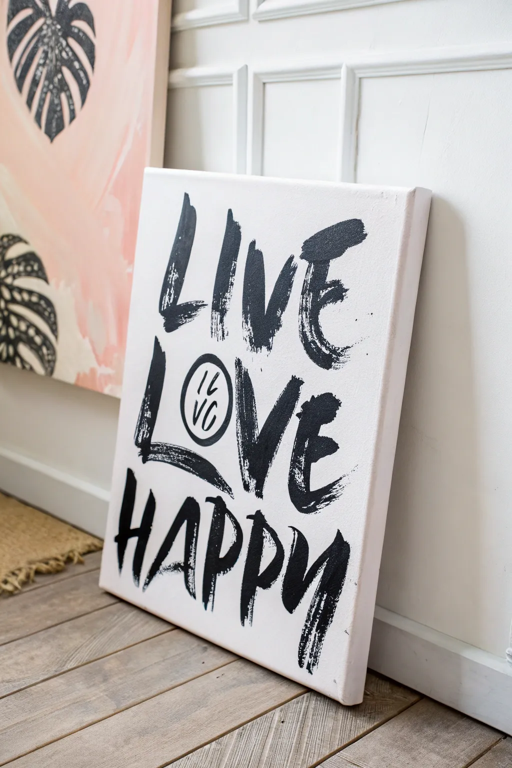 DIY poster style canvas with bold hand lettering over a soft gradient, perfect teen room art.
