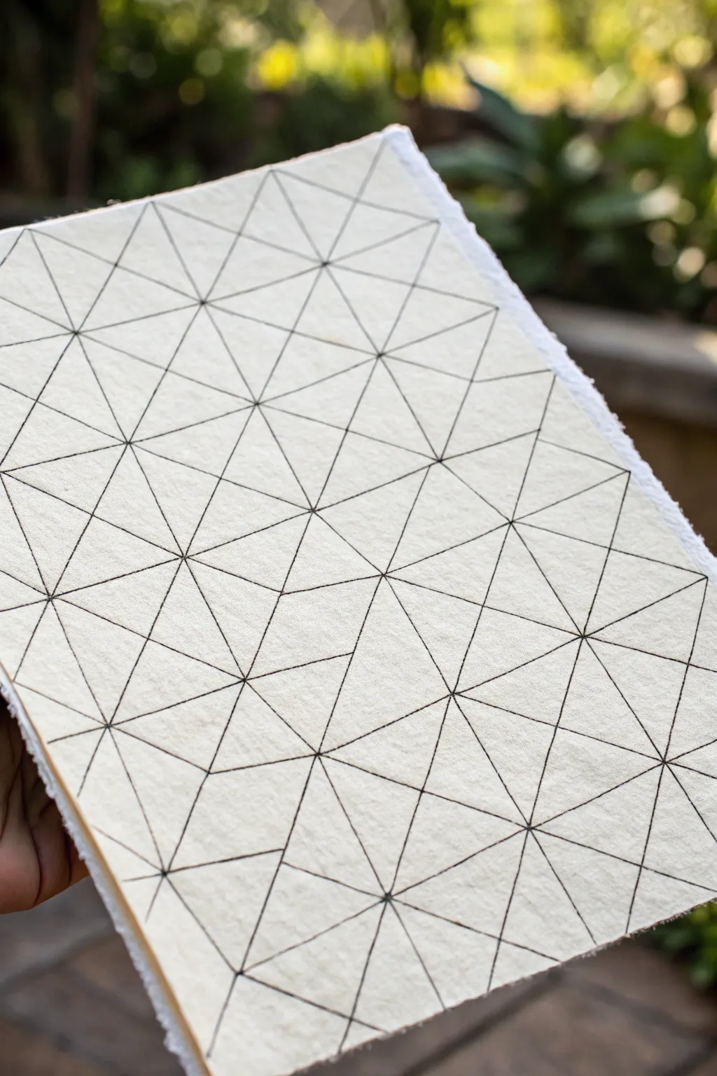 Triangle tessellation pattern with a few bold fills for an elegant minimalist rhythm