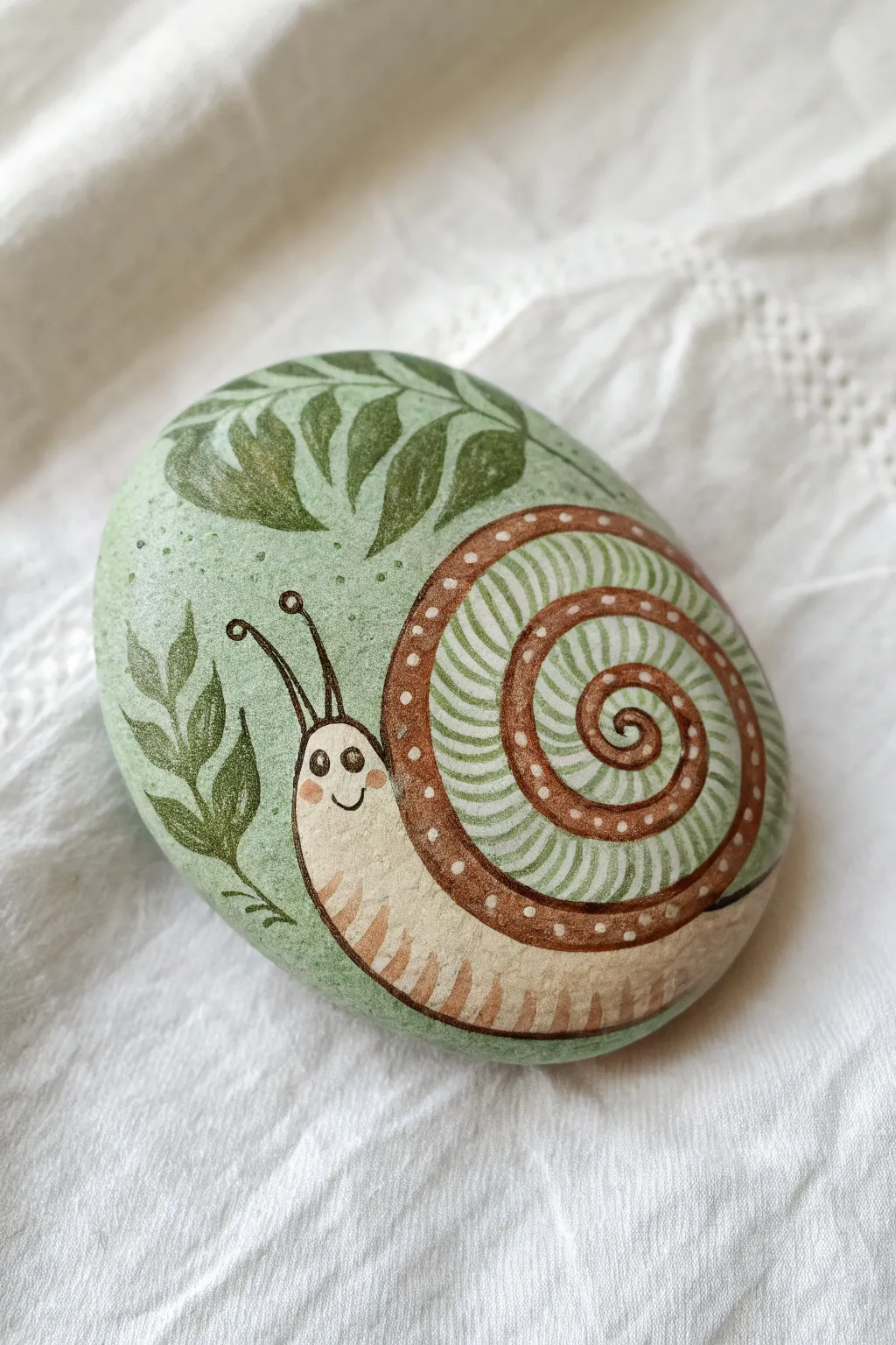 Create your own garden magic with this adorable painted snail rock. A perfect summer craft!