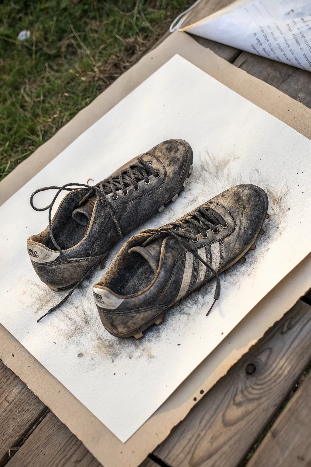 Capture the grit of the game with this textured, high-contrast charcoal sketch idea.