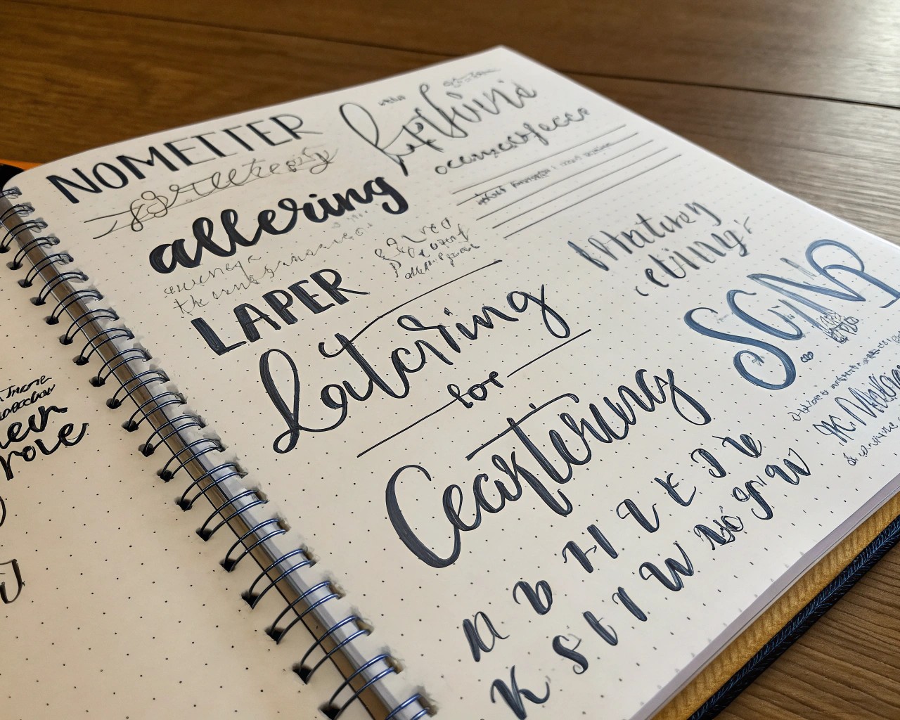 A guide to structured practice plans for honing skills in calligraphy or lettering.