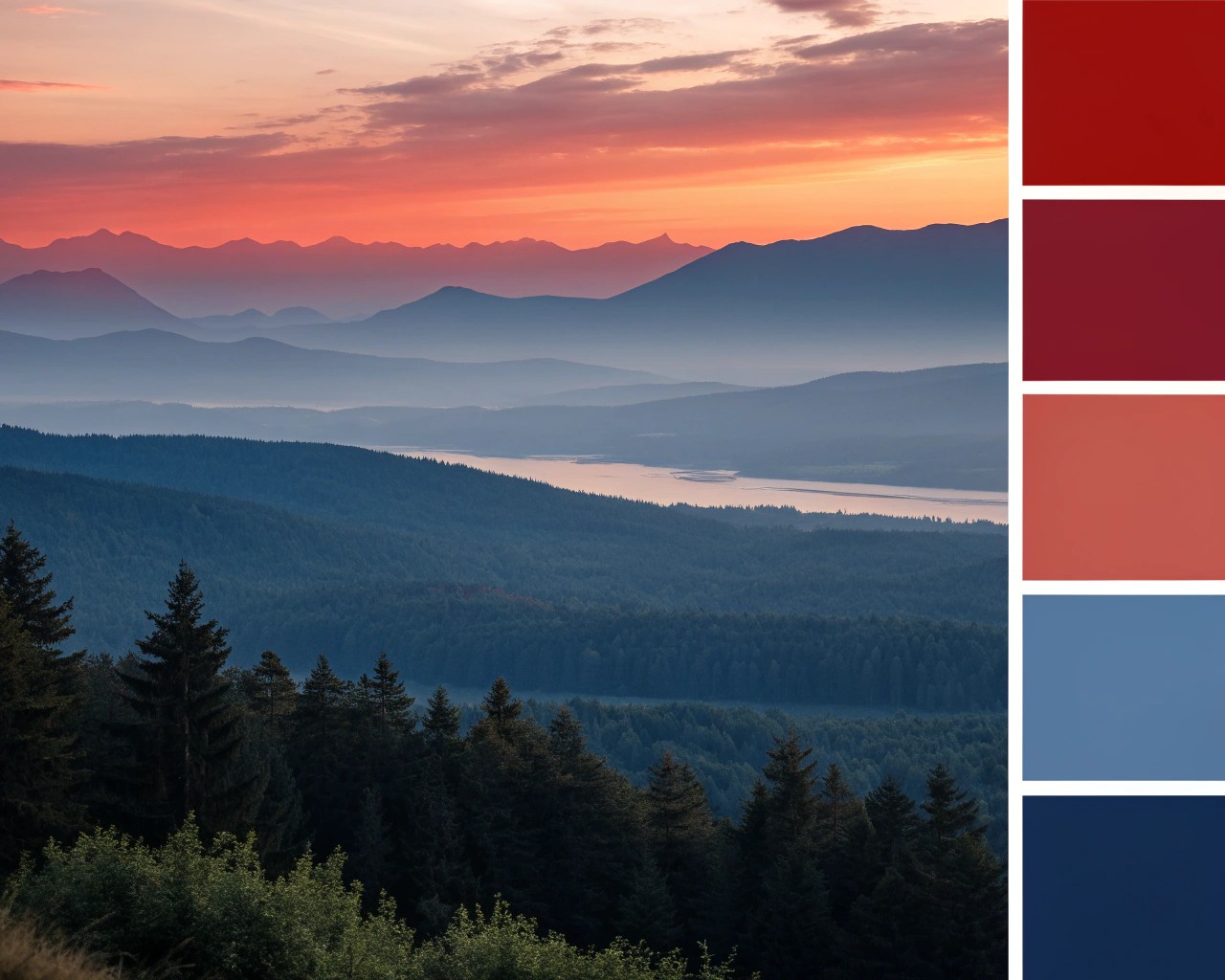 A spectrum of colors illustrating the emotional impact of warm, cool, and neutral hues.
