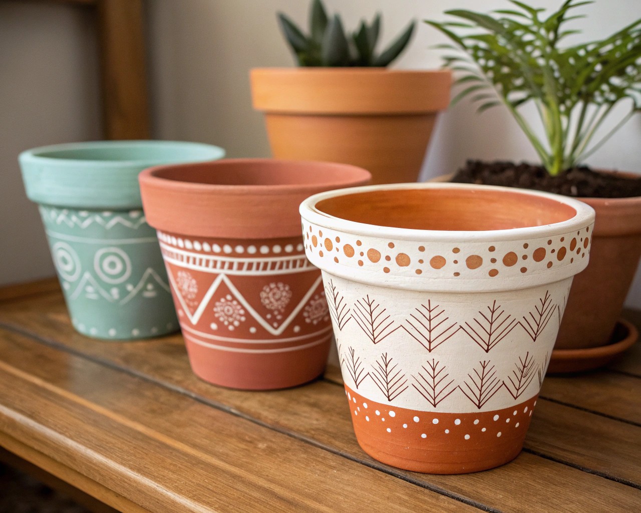 Choosing the right paints and tools to enhance the design and durability of painted pots.