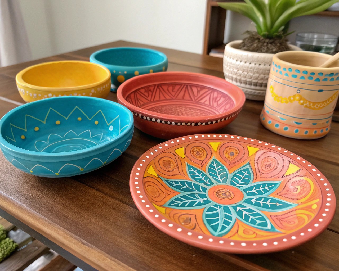 Combine function with aesthetics in your painted clay crafts.