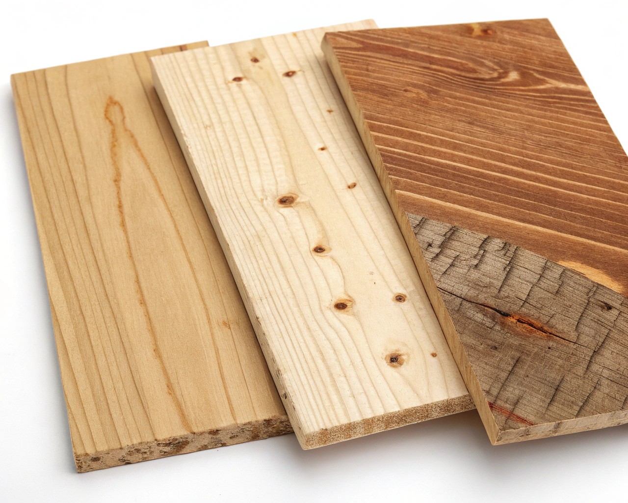 Different wood types, like pine and maple, absorb paint differently.