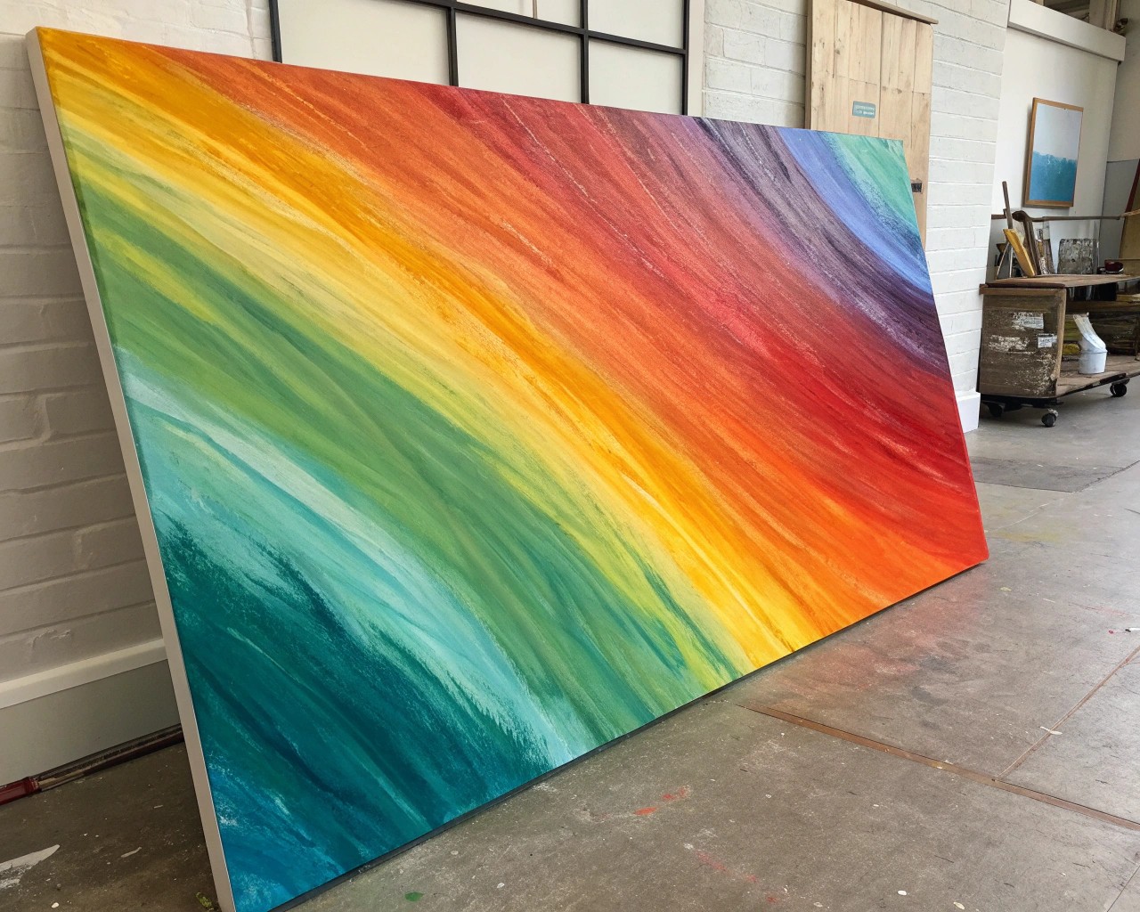 Step-by-step preparation and initial paint application for wet-on-wet painting.