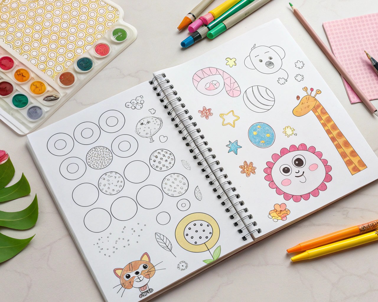 Transform simple circles into imaginative designs under time constraints.