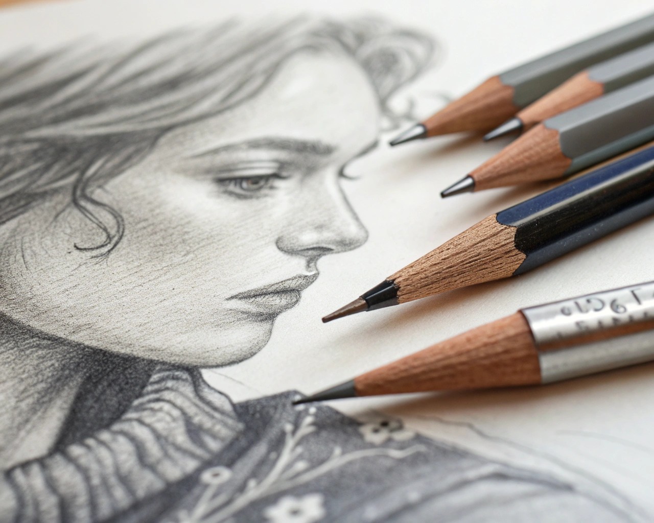 The art of blending and layering pencil grades to achieve depth and texture in drawings.